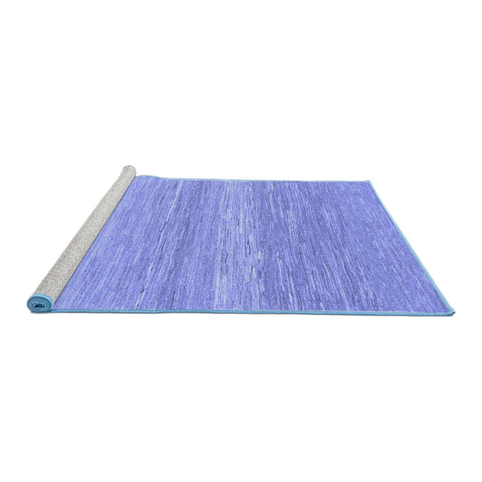 Sideview of Machine Washable Abstract Blue Modern Rug, wshabs1399blu