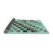 Sideview of Checkered Light Blue Modern Rug, abs139lblu