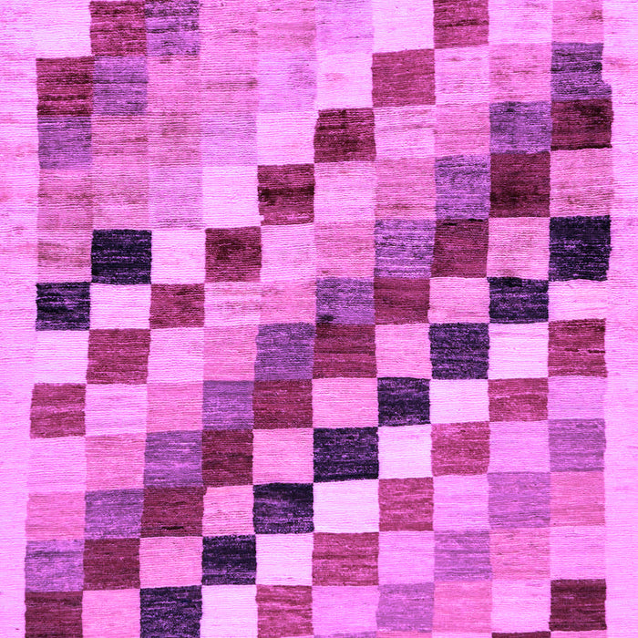 Checkered Purple Modern Rug, abs139pur