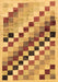 Machine Washable Checkered Brown Modern Rug, wshabs139brn