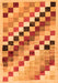 Checkered Orange Modern Rug, abs139org