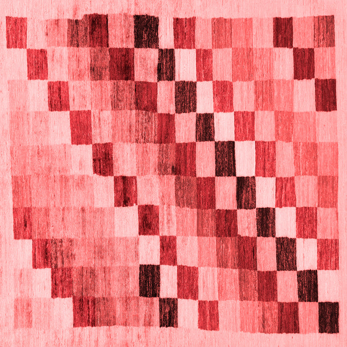 Checkered Red Modern Rug, abs139red