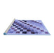 Sideview of Machine Washable Checkered Blue Modern Rug, wshabs139blu