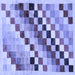 Square Checkered Blue Modern Rug, abs139blu