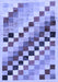 Machine Washable Checkered Blue Modern Rug, wshabs139blu