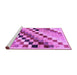 Sideview of Machine Washable Checkered Purple Modern Area Rugs, wshabs139pur