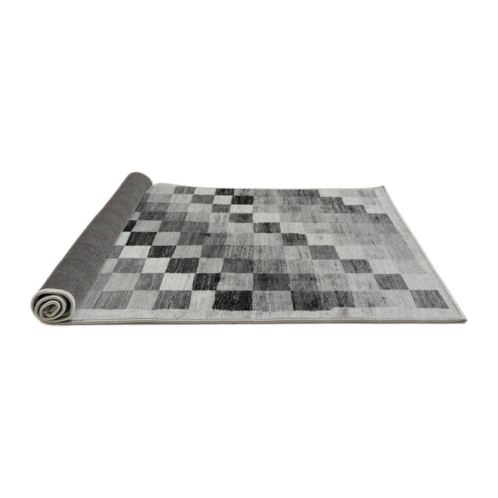 Sideview of Checkered Gray Modern Rug, abs139gry