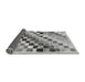 Sideview of Checkered Gray Modern Rug, abs139gry