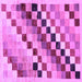 Square Checkered Purple Modern Rug, abs139pur