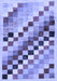 Checkered Blue Modern Rug, abs139blu