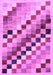 Machine Washable Checkered Purple Modern Area Rugs, wshabs139pur