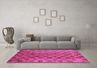 Machine Washable Oriental Pink Modern Rug, wshabs13pnk