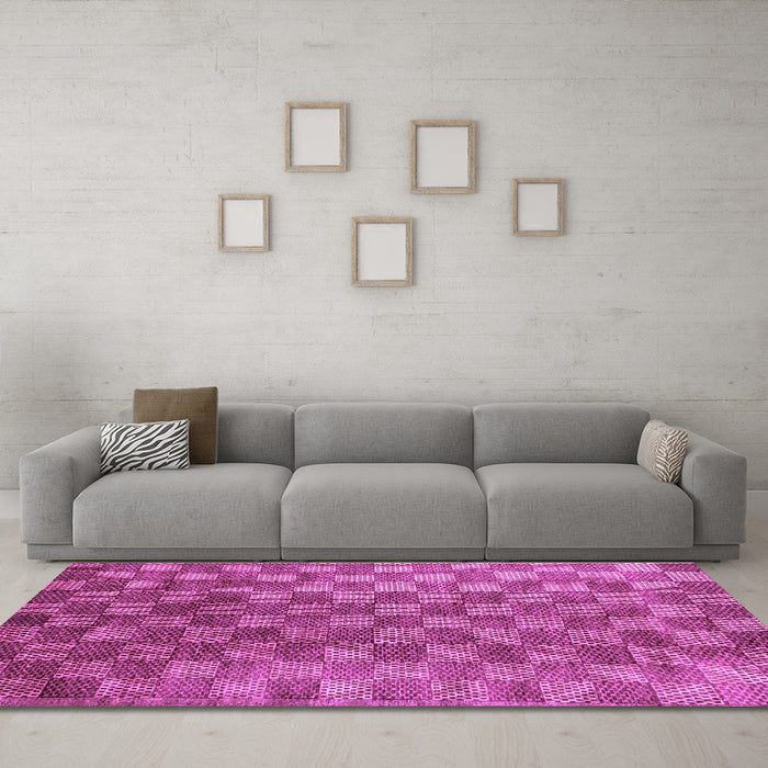 Machine Washable Oriental Purple Modern Area Rugs in a Living Room, wshabs13pur