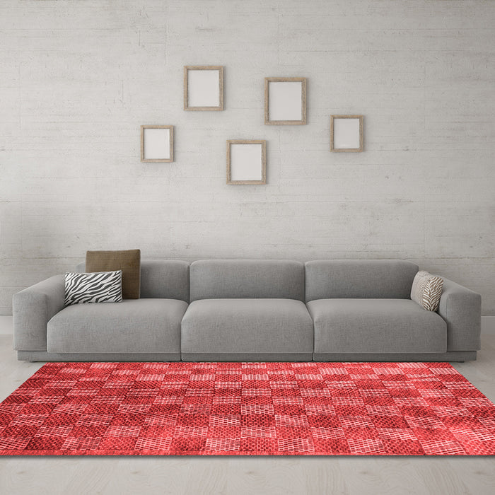 Modern Red Washable Rugs