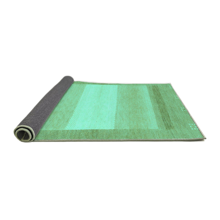 Sideview of Abstract Turquoise Modern Rug, abs1400turq