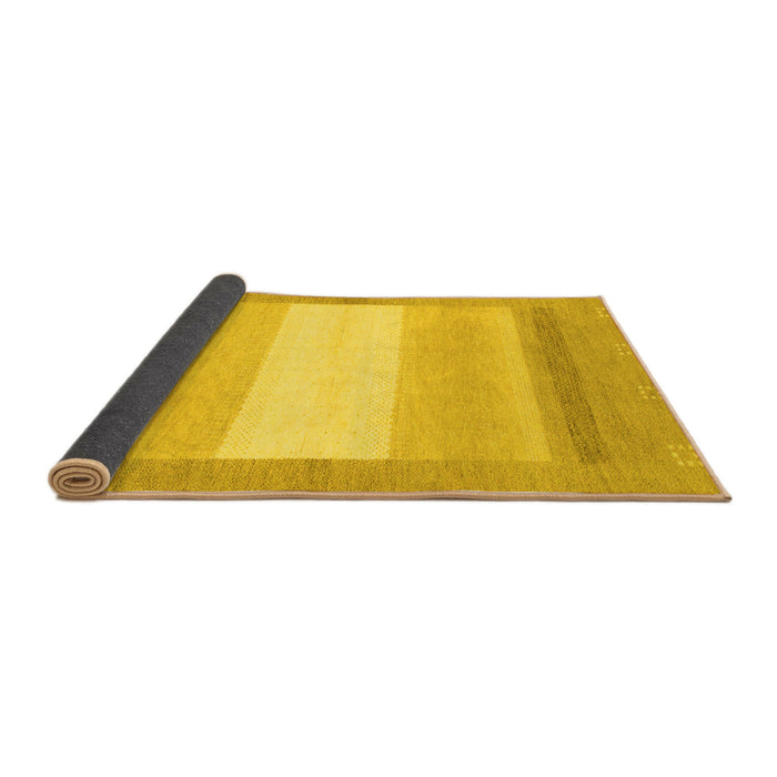 Sideview of Abstract Yellow Modern Rug, abs1400yw