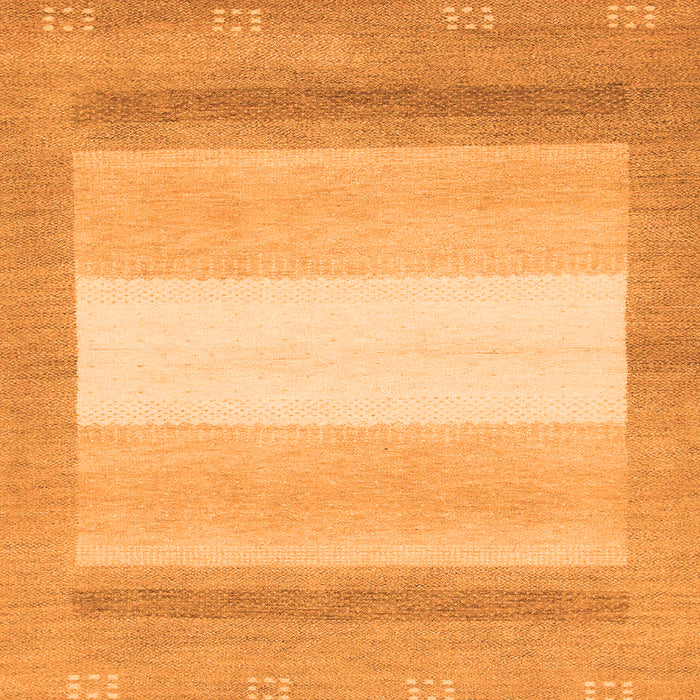 Square Machine Washable Abstract Orange Modern Area Rugs, wshabs1400org