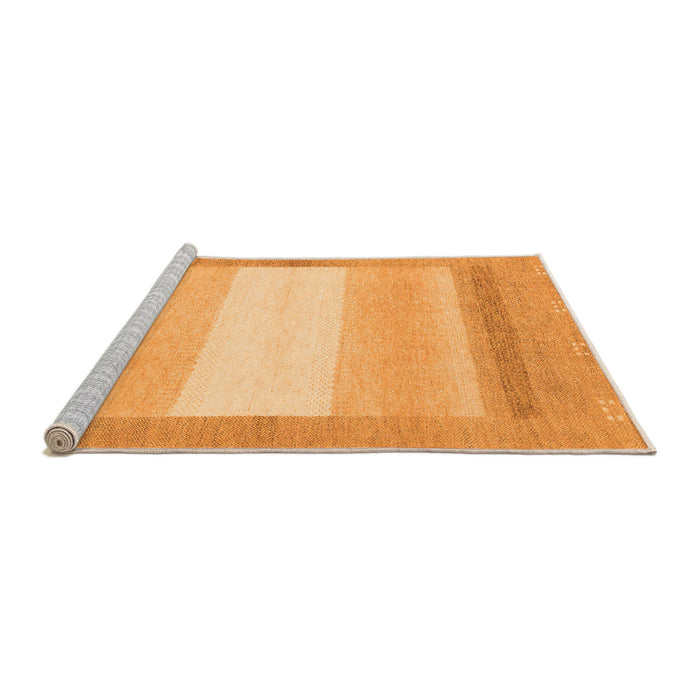 Sideview of Machine Washable Abstract Orange Modern Area Rugs, wshabs1400org