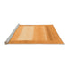 Sideview of Machine Washable Abstract Orange Modern Area Rugs, wshabs1400org