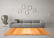 Machine Washable Abstract Orange Modern Area Rugs in a Living Room, wshabs1400org