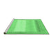 Sideview of Machine Washable Abstract Emerald Green Modern Area Rugs, wshabs1400emgrn