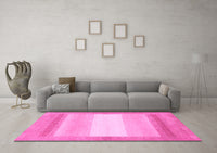 Machine Washable Abstract Pink Modern Rug, wshabs1400pnk