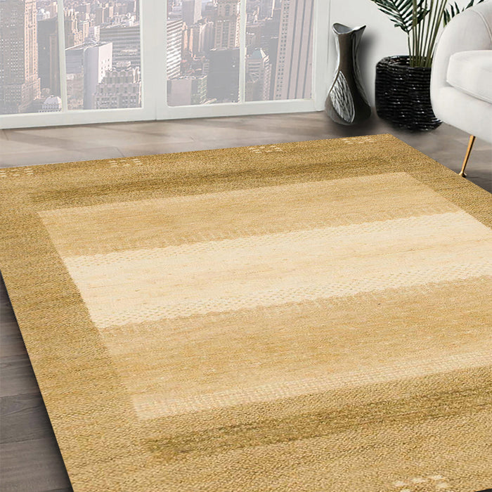 Abstract Yellow Modern Rug in Family Room, abs1400