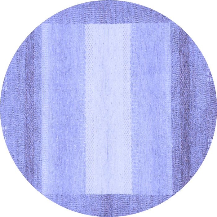 Round Abstract Blue Modern Rug, abs1400blu