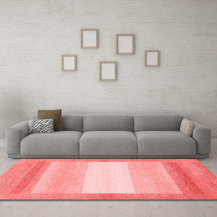 Modern Red Washable Rugs