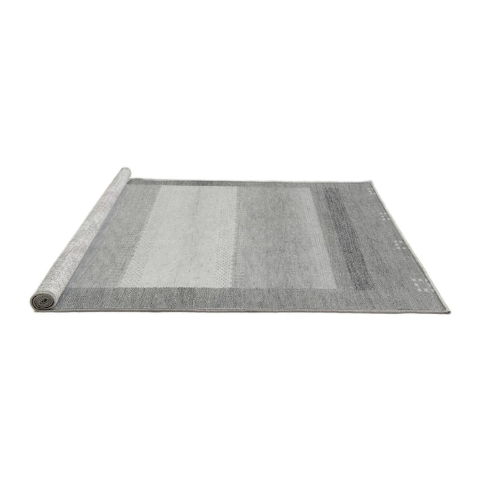 Sideview of Machine Washable Abstract Gray Modern Rug, wshabs1400gry