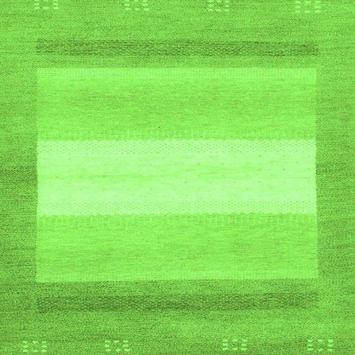 Square Machine Washable Abstract Green Modern Area Rugs, wshabs1400grn