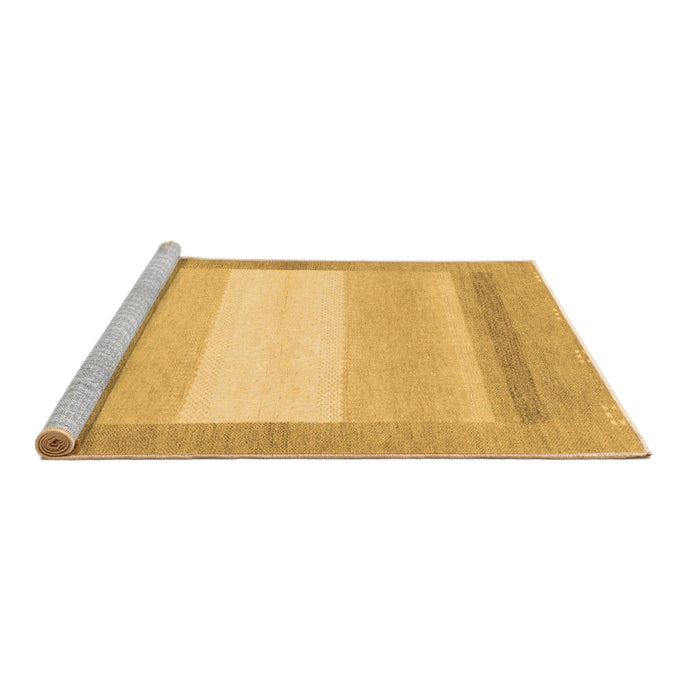 Sideview of Machine Washable Abstract Brown Modern Rug, wshabs1400brn