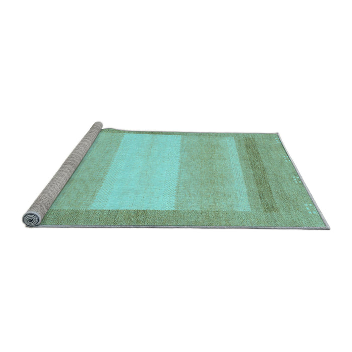 Sideview of Machine Washable Abstract Light Blue Modern Rug, wshabs1400lblu