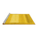 Sideview of Machine Washable Abstract Yellow Modern Rug, wshabs1400yw