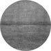 Round Abstract Gray Modern Rug, abs1401gry