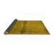 Sideview of Abstract Yellow Modern Rug, abs1401yw