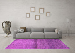 Machine Washable Abstract Purple Modern Area Rugs in a Living Room, wshabs1401pur