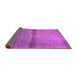 Sideview of Abstract Purple Modern Rug, abs1401pur