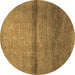 Round Abstract Brown Modern Rug, abs1401brn