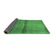 Sideview of Abstract Emerald Green Modern Rug, abs1401emgrn