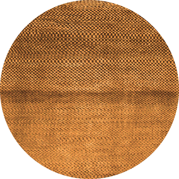 Round Abstract Orange Modern Rug, abs1401org