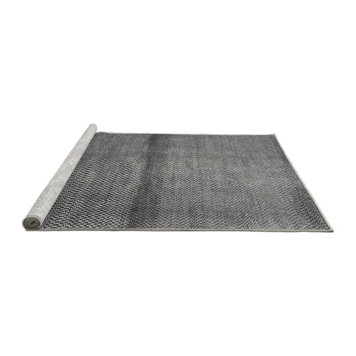 Sideview of Machine Washable Abstract Gray Modern Rug, wshabs1401gry