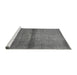 Sideview of Machine Washable Abstract Gray Modern Rug, wshabs1401gry