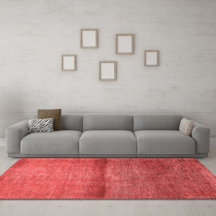 Modern Red Washable Rugs