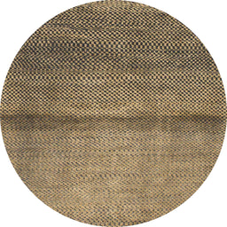 Round Machine Washable Abstract Red Brown Rug, wshabs1401