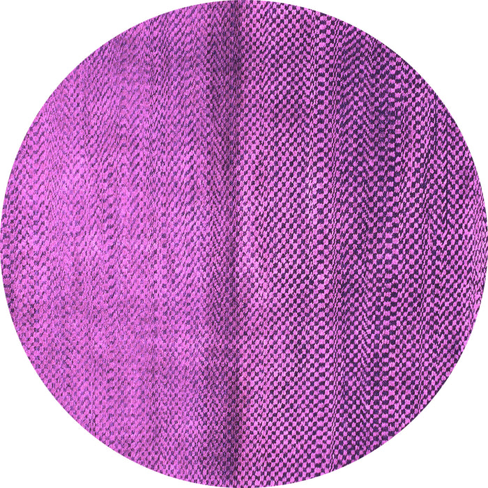 Round Machine Washable Abstract Purple Modern Area Rugs, wshabs1401pur