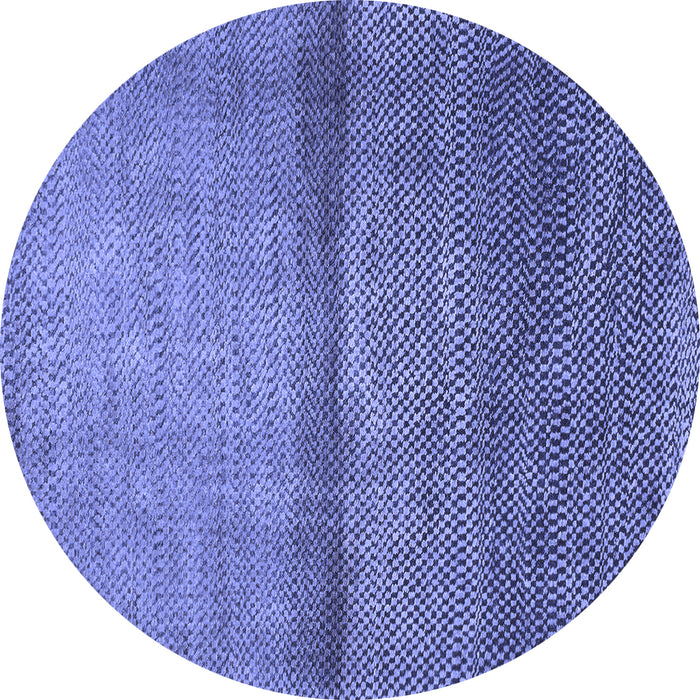 Round Machine Washable Abstract Blue Modern Rug, wshabs1401blu