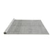 Sideview of Machine Washable Abstract Gray Modern Rug, wshabs1402gry