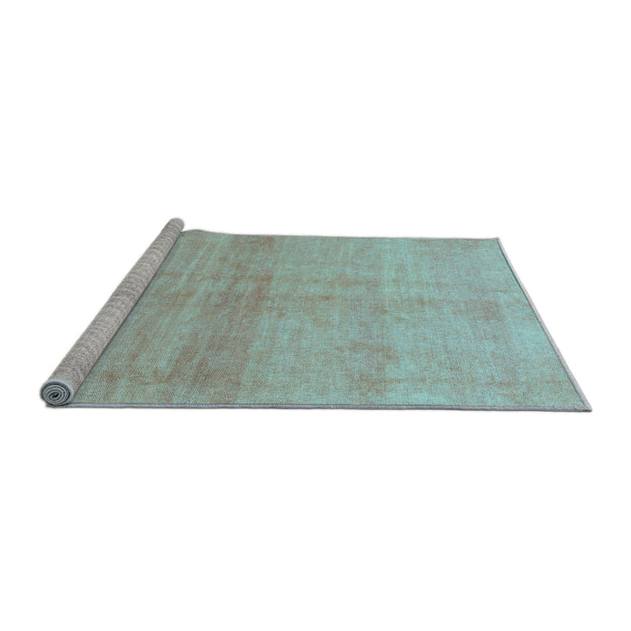 Sideview of Machine Washable Abstract Light Blue Modern Rug, wshabs1402lblu