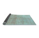 Sideview of Abstract Light Blue Modern Rug, abs1402lblu